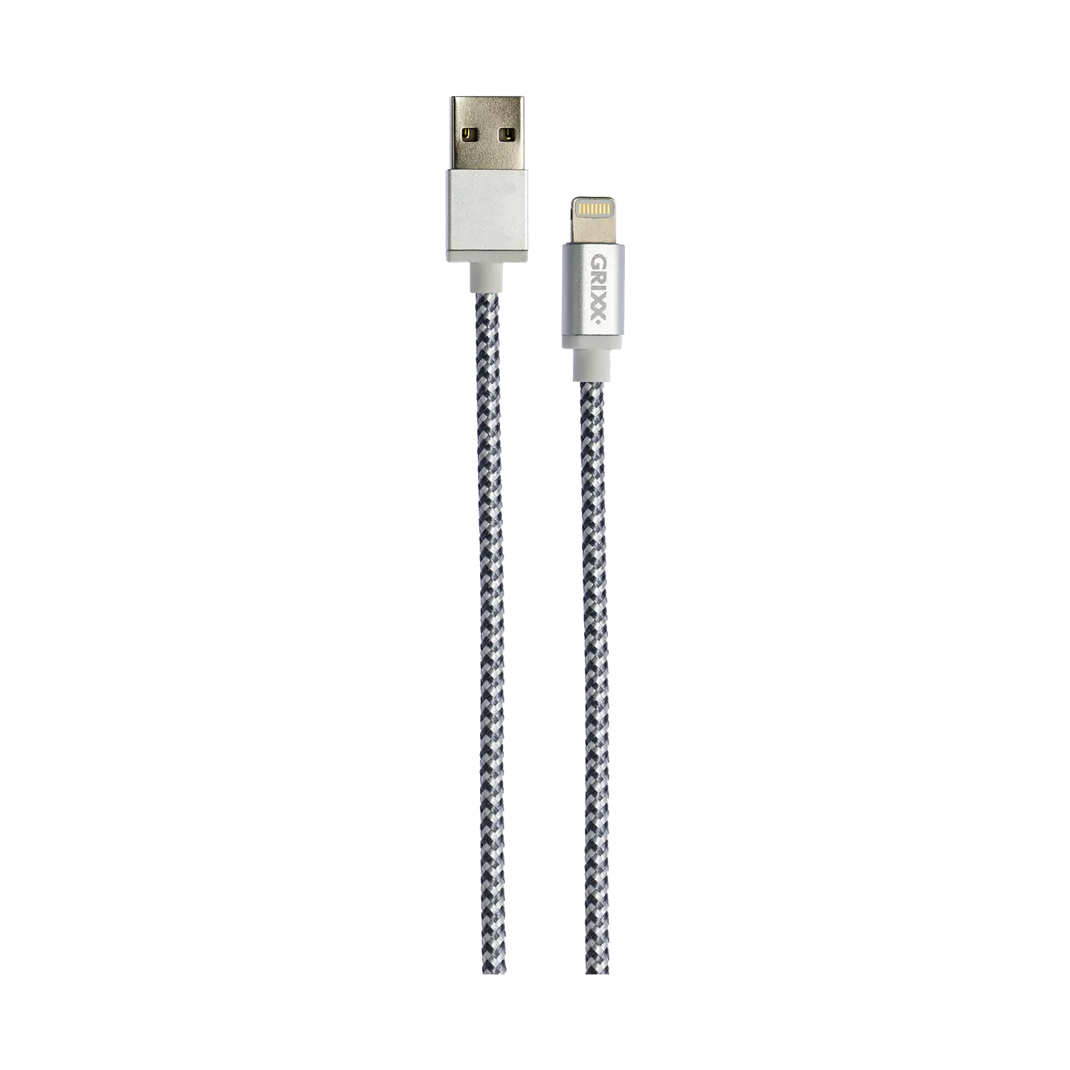 1 meter Grijs wit Lightning naar USB-A Kabel