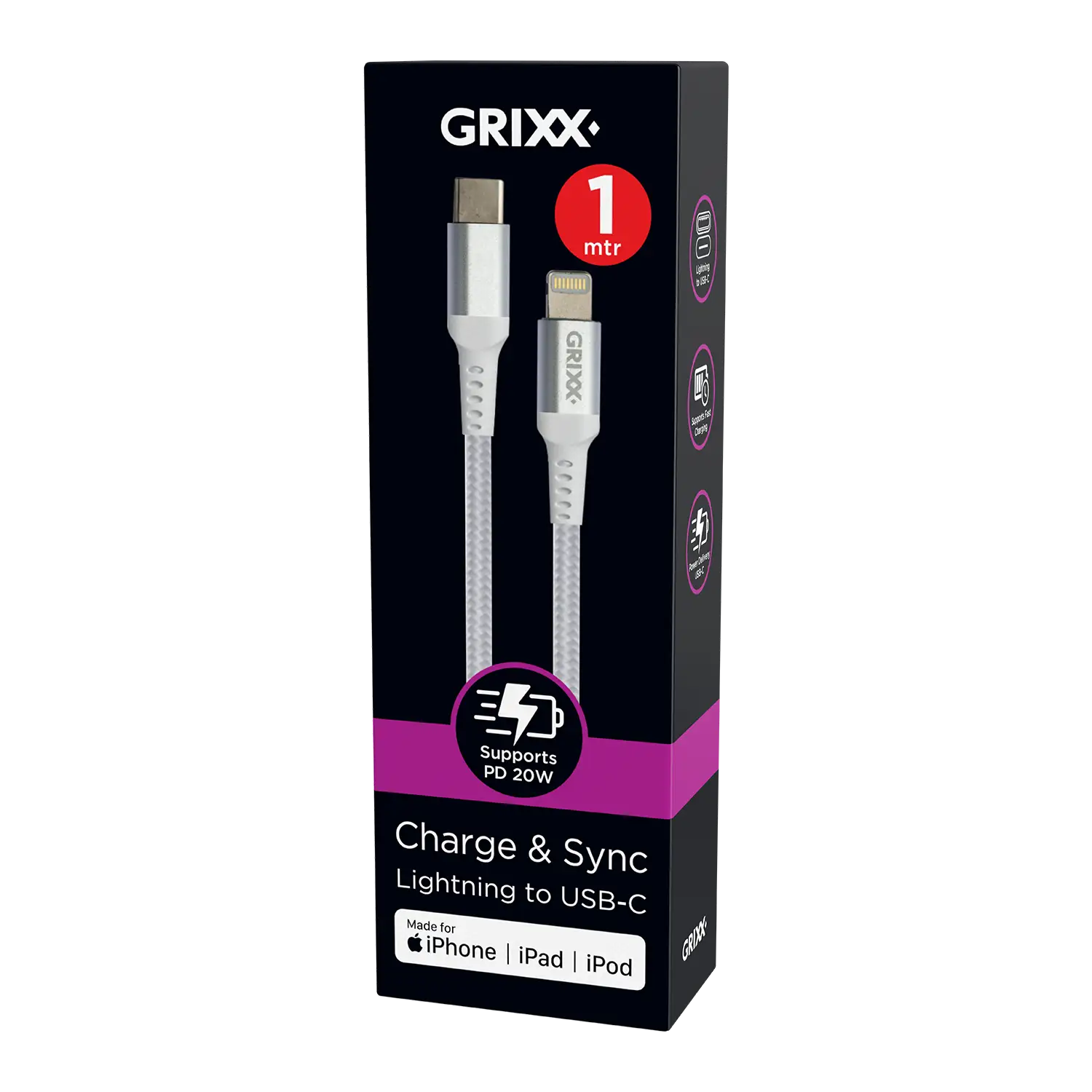 1 meter Lightning naar USB-C Kabel