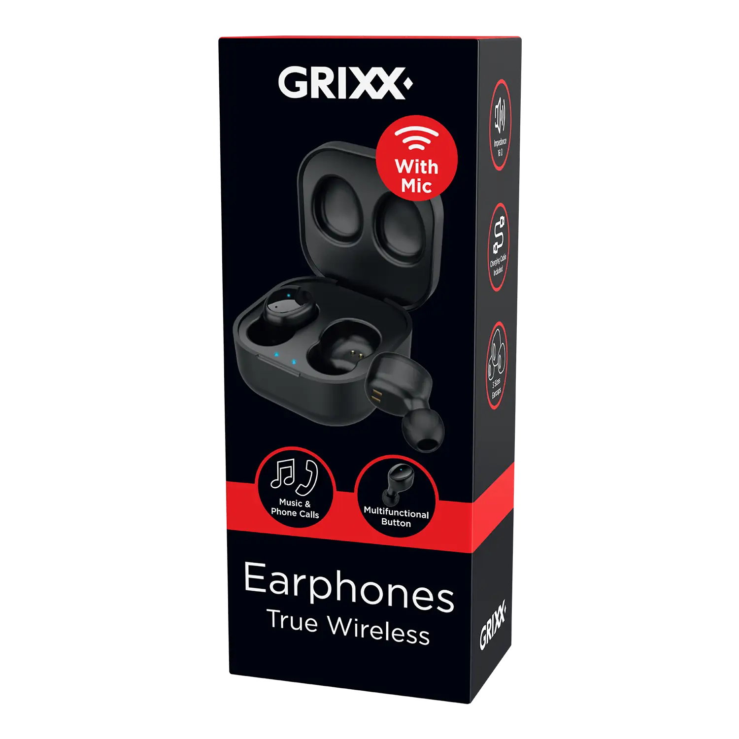 Kopfhörer Bluetooth In-Ear TWS Schwarz