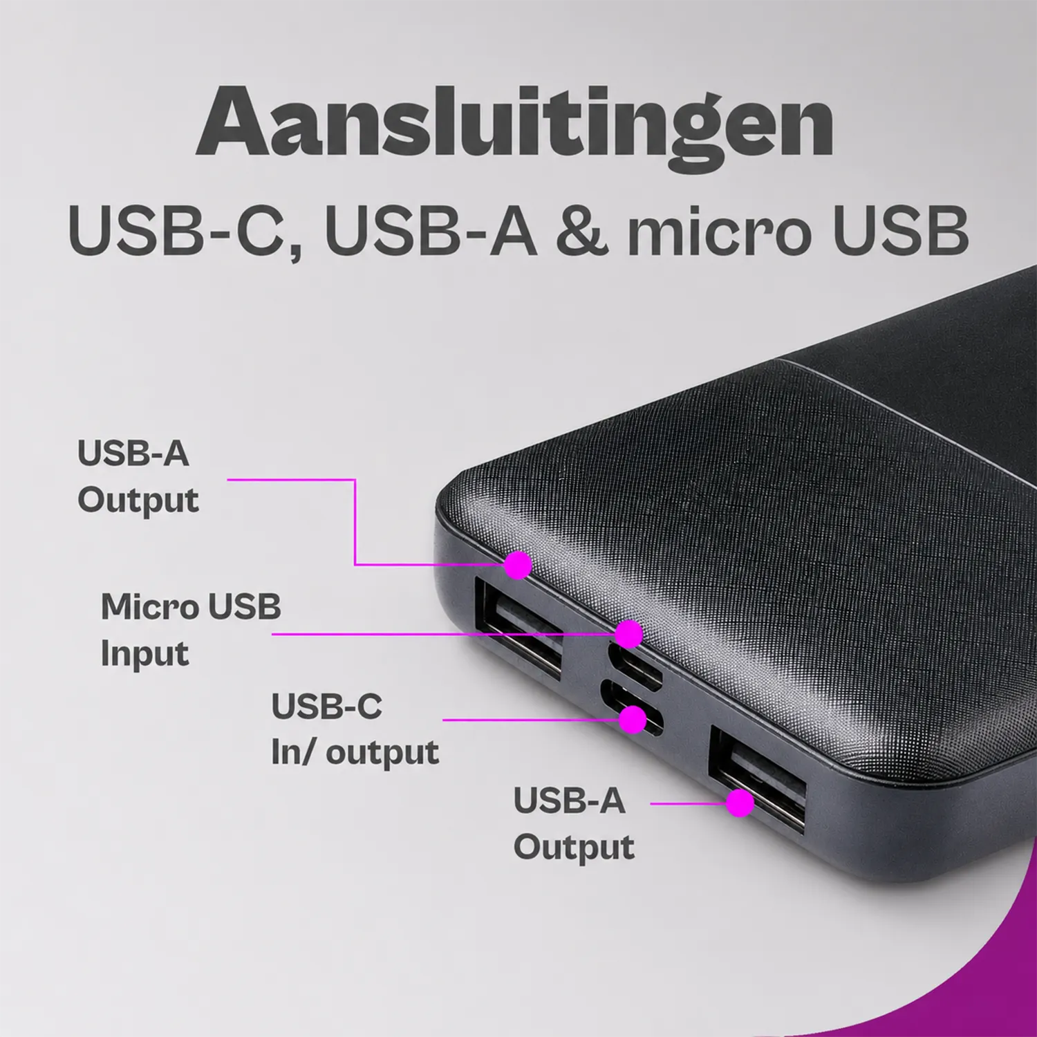Batterie externe 10000mAh charge rapide
