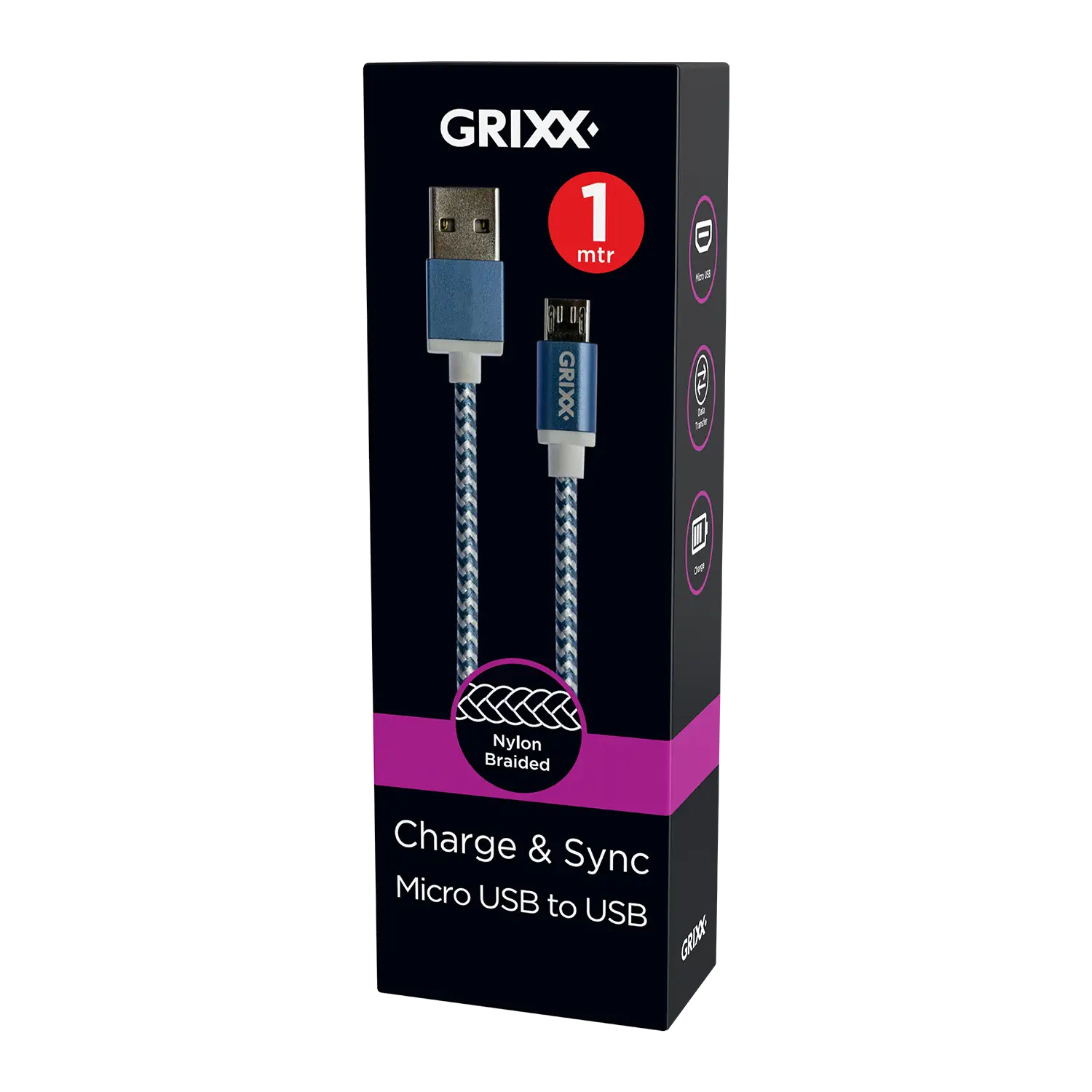 1 meter Micro USB naar USB-A kabel