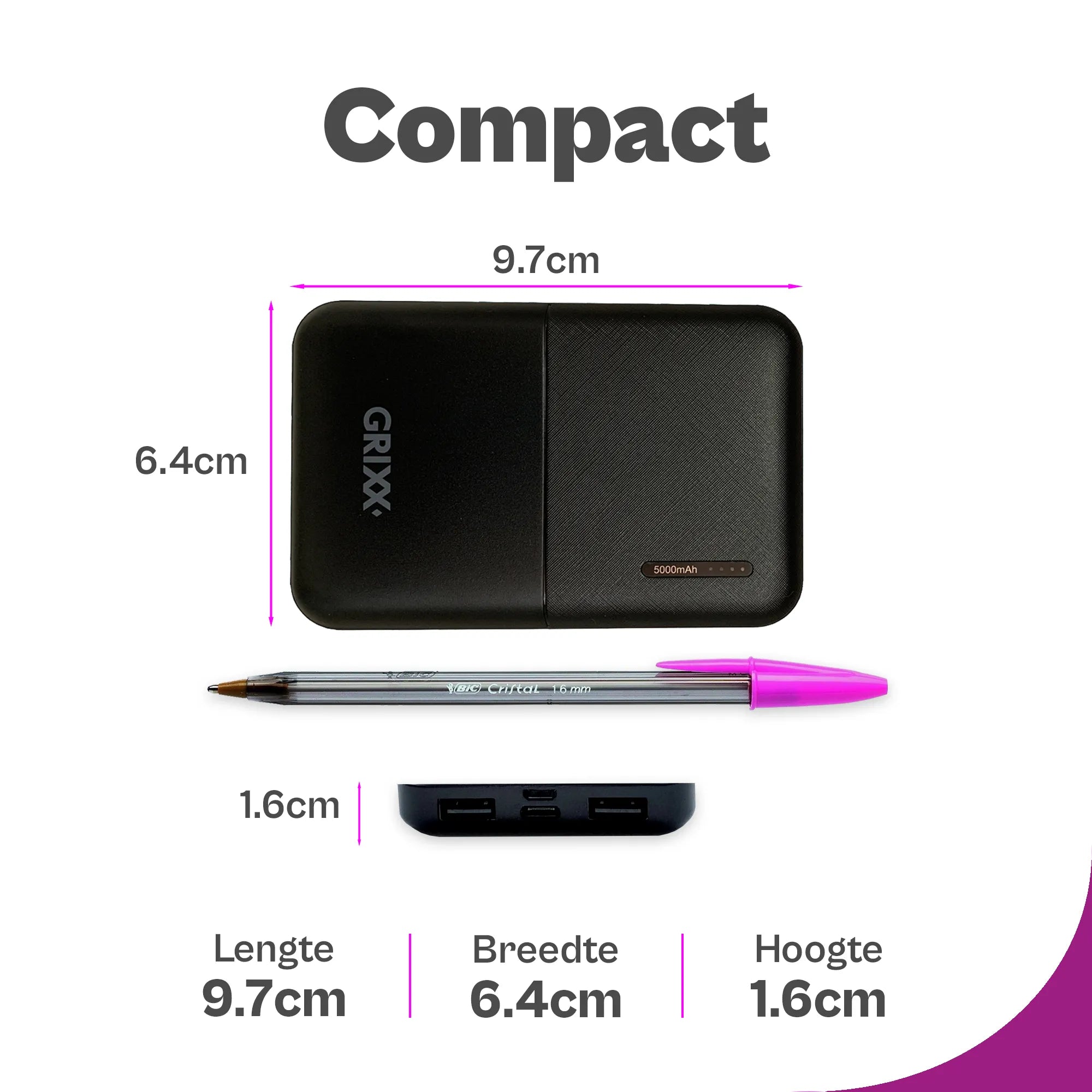 Grixx Powerbank 5000 mAh: Your Compact Powerhouse

