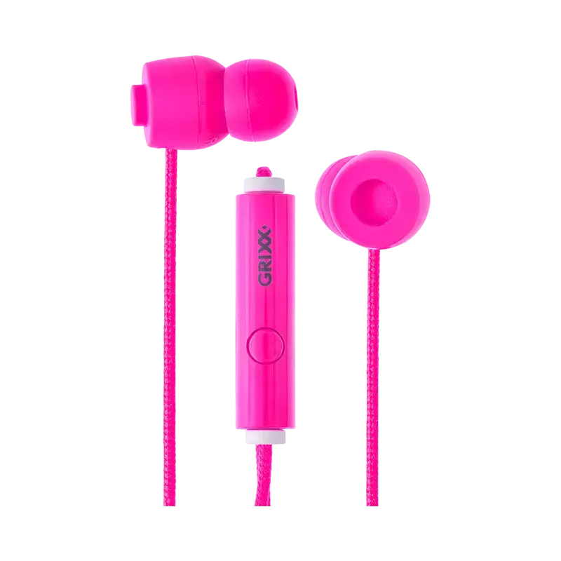 Grixx Koptelefoon Bedraad In-Ear Color, Ingebouwde microfoon, Click systeem