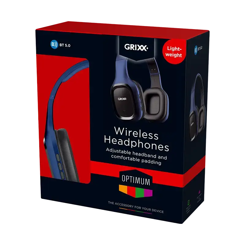 Grixx Koptelefoon Bluetooth Overband, Bluetooth, met microfoon