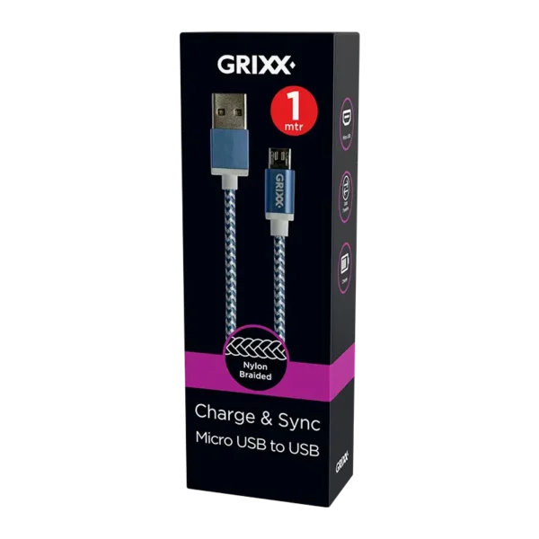 Grixx Micro USB naar USB-A kabel