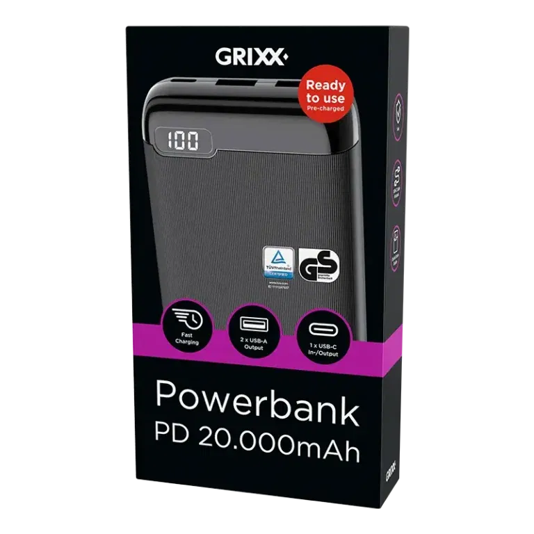Grixx Powerbank 20.000 mAh