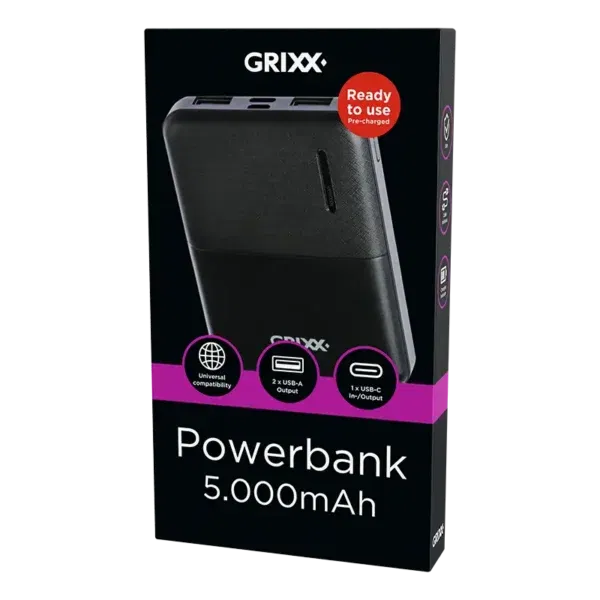 Grixx Powerbank 5000 mAh