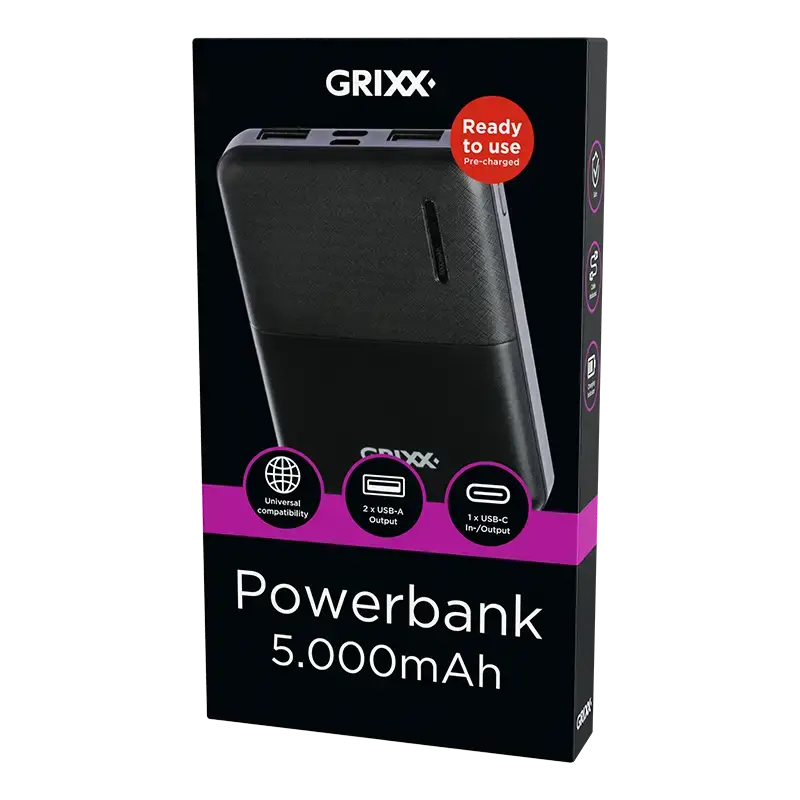 Grixx Powerbank 5000 mAh