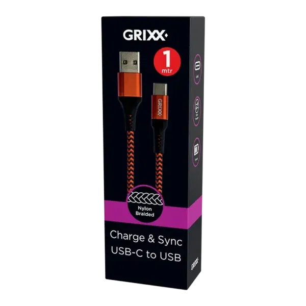 Grixx USB-C naar USB-A Kabel