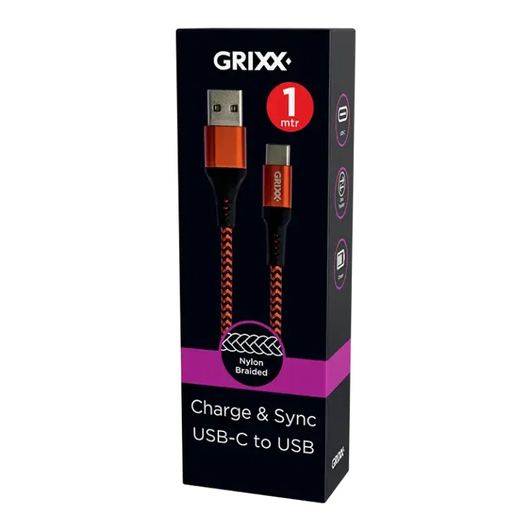 Grixx USB-C naar USB-A Kabel