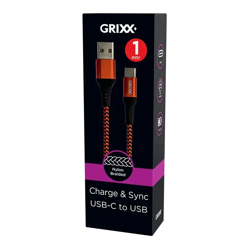 Grixx USB-C naar USB-A Kabel