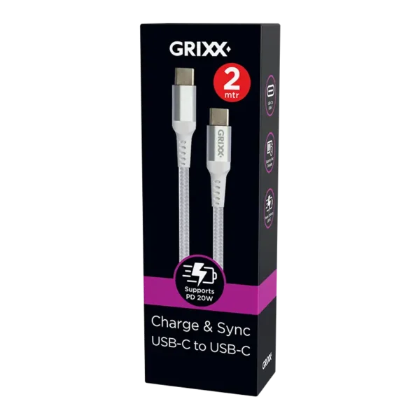Grixx USB-C naar USB-C Kabel